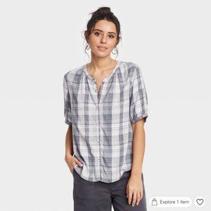 NWOT Universal Thread Tie-Front Button-Down Blouse